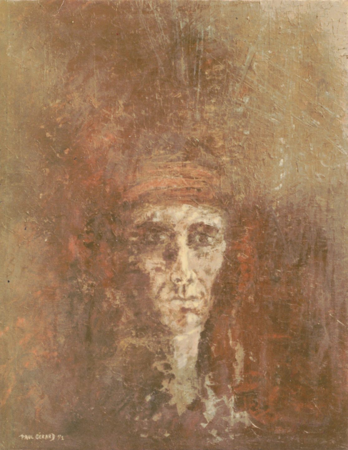 Autoportrait, Paul Gérard, 1971.