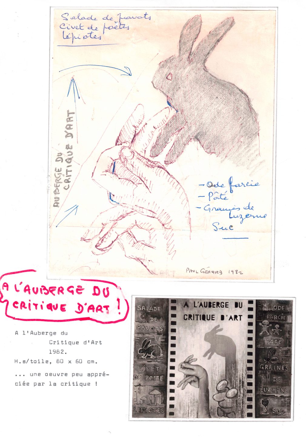 Sans titre (Carnet 1, Croquis 009), Paul Gérard, 1982.