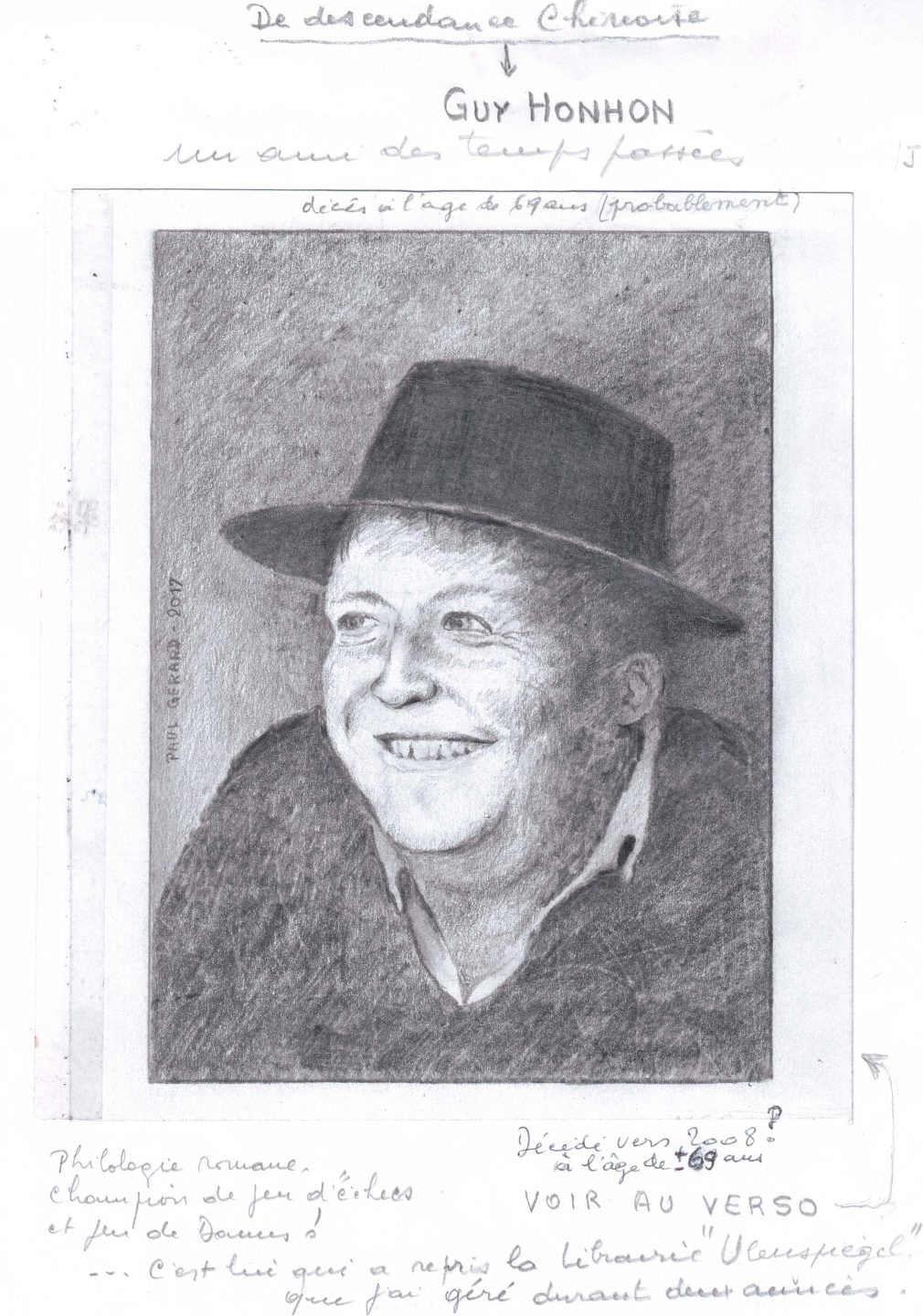Sans titre (Carnet 1, Croquis 044), Paul Gérard, 2017.