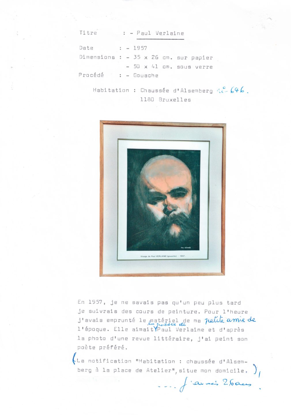 Sans titre (Carnet 1, Croquis 134), Paul Gérard, 1957.